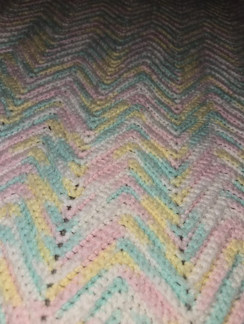 Handmade knitted blanket